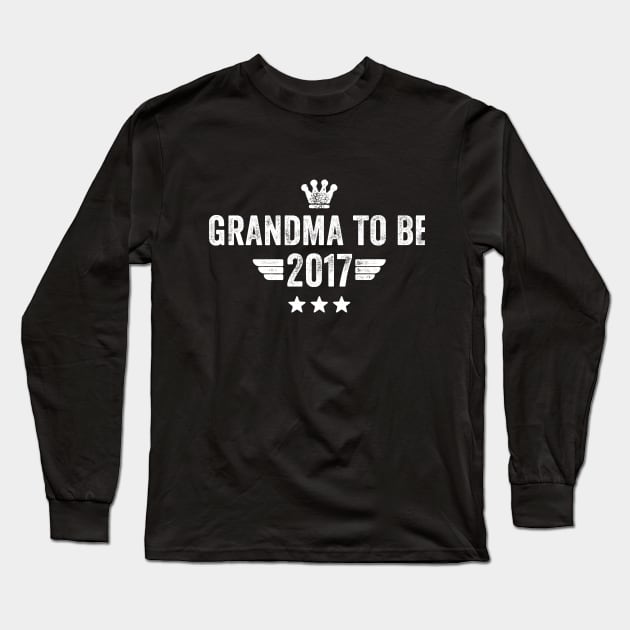 Grandma to be 2017 Long Sleeve T-Shirt by captainmood